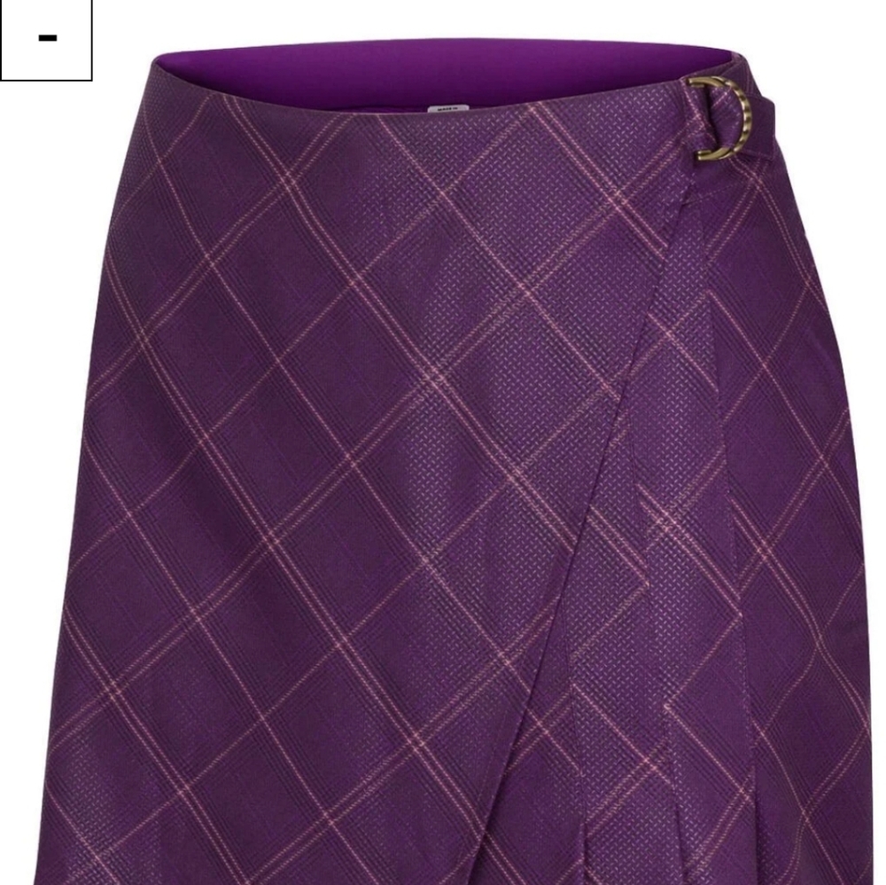 Greg Norman Golf Skort: Purple Plaid Women's Skort